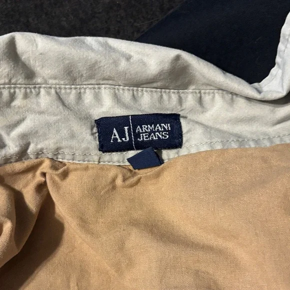 Armani Jeans Gray Shirt with Embroidered Logo - Picture 3 of 3